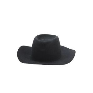Akubra Mens Solid Wide Brim Fedora Hat Black Size 54